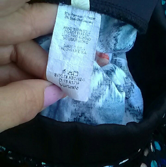 K Too 2 pc outfit - black net over multicolor - Picture 4 of 5